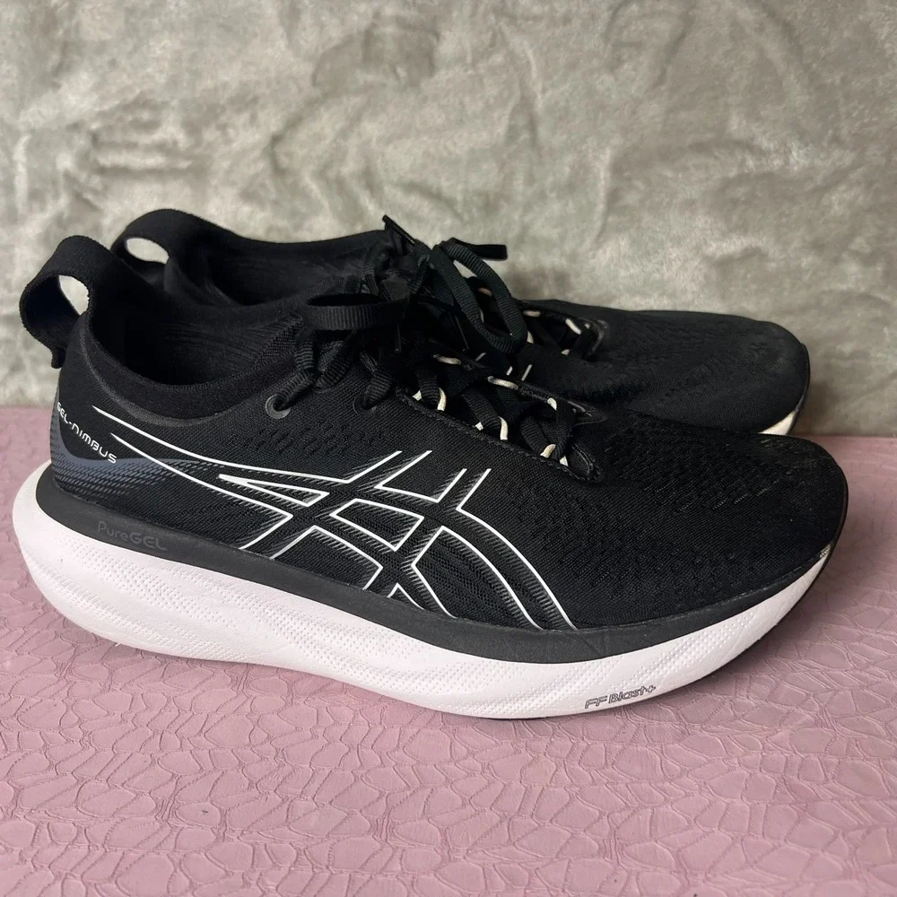Asics Gel Running Shoes Women's Size 10 Black Mesh Low‎ Top Lace Up 1012B356